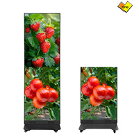 Écran LED Totem Pliable Portable Numérique d'Intérieur Qray 80 Pouces P1.86 P2.5 pour Affichage Publicitaire sur Pied en Extérieur