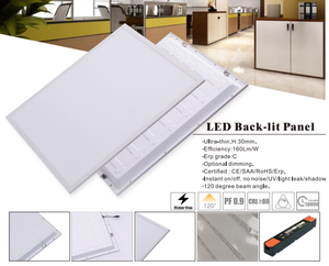 Banqcn Minimaliste LED Rétro-Éclairé Panneau Lumineux CCT Puissance Accordable Gradation Led Flat Drop CE ETL UL RoHS Led Encastré Panneau Lumineux - Product Image 4