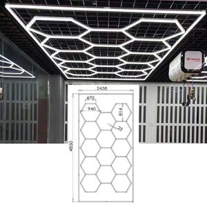 Nouveau Design 6500k Plusieurs styles Hexagonal LED Lumières Garage LED Voiture beauté Éclairage Nid D'abeille Led Voiture Détail Plafonnier - Product Image 2