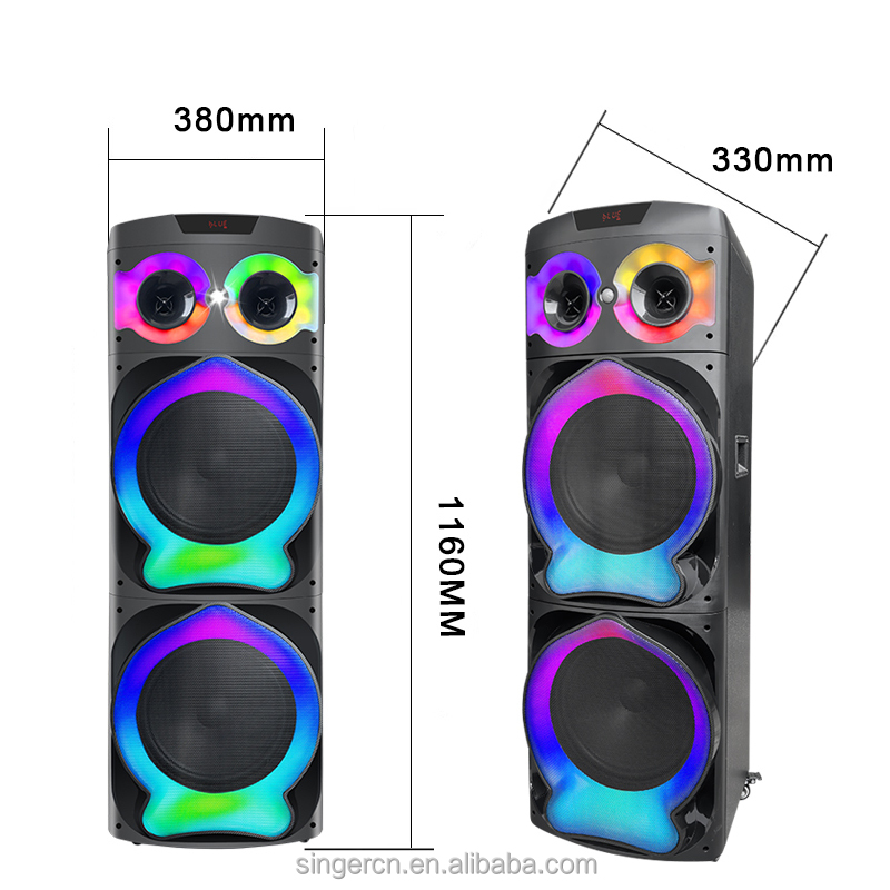GD-2139 デュアル12インチサブウーファーボックス Bluetooth対応