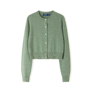 Cardigã Feminino de Lã 70% e Caxemira 30% com Manga Longa, Gola Redonda Canelada, Suéter de Tricô Macio, Quente para o Inverno, com Botões de Pérola - Product Image 1