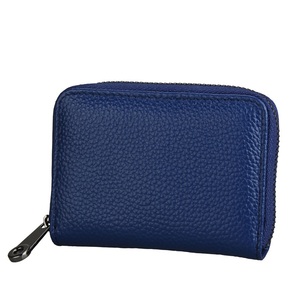 Porte-cartes en cuir véritable en gros, <span class=keywords><strong>pour</strong></span> cartes de bus, d'identité et de crédit, avec protection RFID, structure accordéon et options de couleurs unies - Product Image 2