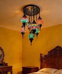 Lampade a Soffitto in Mosaico Turco, Illuminazione a Goccia di Pioggia in Stile Marocchino per Camera da Letto, Soggiorno, Villa, Scale, Caffè, Ristorante - Product Image 3
