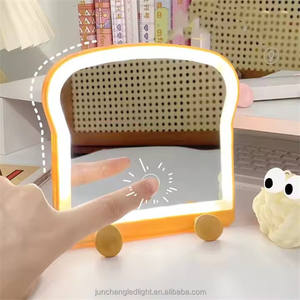 Factory <strong>Price</strong> Cute <strong>Toast</strong> Bread Led Makeup Mirror Lamp Personalized Celebrity Student Girls Dormitory Desktop Use - Product Image 6