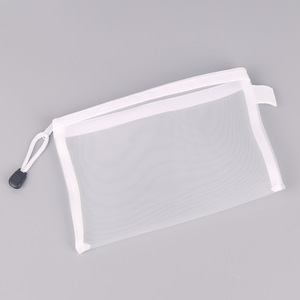 Clear Mesh Zipper Pencil <b>Bag</b> Fabric Stationery Storage Case for <b>Schools</b> Offices with Pen Holder and Organizer Features - Product Image 3
