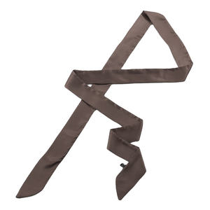 Écharpe fine en mousseline de soie pour femme, imprimé floral miniature pêche et jaune <span class=keywords><strong>moutarde</strong></span>, pour tresses et porte-clés - Product Image 3