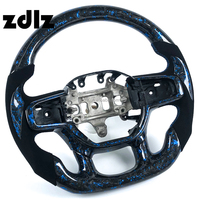 Volante de Fibra de Carbono Forjado en Polvo Azul Personalizado para Dodge Ram 1500 2500 2007 2008 2009 2010