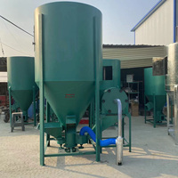 Machine de Fabrication et de Traitement Verticale d'Aliments pour Poulets de 300-2000 kg/h, Mélangeur et Broyeur Automatique pour Aliments Animaux