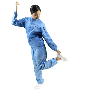 Giacca <span class=keywords><strong>e</strong></span> Pantaloni Antistatici ESD <span class=keywords><strong>da</strong></span> 5mm Blu con Collo Alto, Lavabili, per Camera Bianca, <span class=keywords><strong>Abbigliamento</strong></span> <span class=keywords><strong>da</strong></span> <span class=keywords><strong>Lavoro</strong></span> di Sicurezza Antistatico - Product Image 4