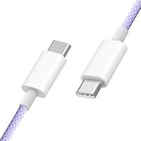 Câbles de données Type C rapides 20W, câble de charge en matériau tissé, Type C vers Type C, câble professionnel