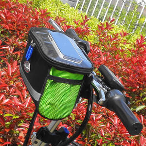 Bolsa gigante para manillar de bicicleta con bolsillo para teléfono móvil, impermeable, de alta capacidad, para almacenamiento en bicicletas plegables y scooters - Product Image 1