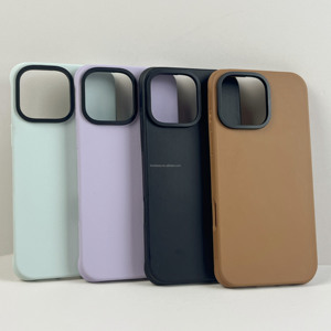 Da cảm thấy Frosted từ trường hợp điện thoại tùy chỉnh da trường hợp điện thoại cho <span class=keywords><strong>iPhone</strong></span> 16 sang trọng tùy chỉnh trường hợp điện thoại di động cho 16 Pro Max mới - Product Image 1