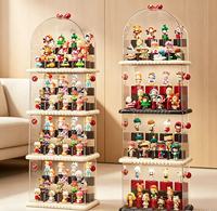 Vitrine transparente anti-poussière pour figurines avec étagères multi-niveaux, organisateur de rangement pour boîtes mystères et poupées, pour la décoration de collection à domicile