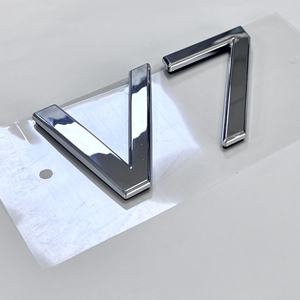 Çin fabrika toptan özel 3D Logo olmayan Metal etiket su geçirmez araba tabela plastik yapıştırıcı malzemeden yapılmış - Product Image 1