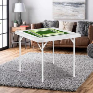 Mesa de juegos de cartas dominó molde soplado de material plástico plegable blanco - Product Image 2