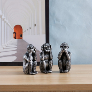 Figuras de resina al por mayor de las Tres Monjas Sabanas (<span class=keywords><strong>No</strong></span> ven, <span class=keywords><strong>no</strong></span> hablan, <span class=keywords><strong>no</strong></span> oíen) para decoración del hogar, artesanía y diseño creativo. - Product Image 5