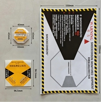 Autocollant indicateur de choc de marque chinoise ShockWatcher, en papier adhésif, forme octogonale, 25G, différentes sensibilités, fragile