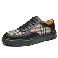 Nouvelles baskets décontractées en cuir véritable à lacets, imperméables, tendance, confortables, respirantes, pour hommes, élégantes et polyvalentes