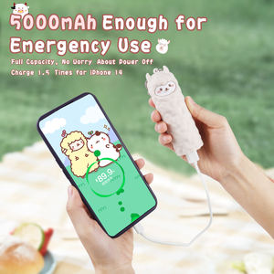 Banque d'alimentation portable en PVC avec logo personnalisé, motif girafe, 5000 mAh, mini banque d'alimentation pour téléphone, cadeau promotionnel - Product Image 4