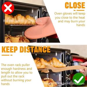 Wooden Oven <b>Puller</b> Solid Wood Long Handle Baking Pan Opener For Oven Use - Product Image 3