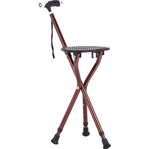 Canne de marche Phideon avec siège pliable à 5 niveaux réglables (81-91 cm) pour personnes âgées, utilisation portable en extérieur - Product Image 2