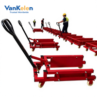 Chariot à palettes manuel de qualité industrielle agricole, réglable de 30 à 60 cm, pour un transfert logistique stable en entrepôt