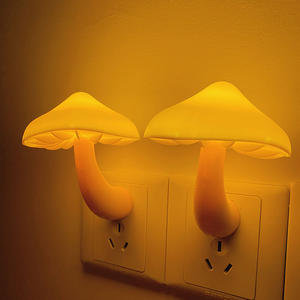 Led Night <b>Light</b> Mushroom Wall Lamp Cartoon Children's Bedroom <b>Light</b> Control Induction Bedroom Lamp Home Decoration - Product Image 3