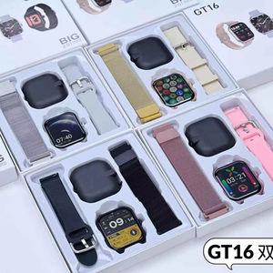 Reloj inteligente GT16 de moda barato con correas duales Correa de acero inoxidable Montre Connecte GTS4 Reloj Smartwatch para hombres y mujeres - Product Image 5