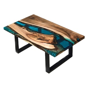 <span class=keywords><strong>Table</strong></span> de salle à manger en résine époxy moderne, hauteur de la maison, café de qualité, pieds de <span class=keywords><strong>Table</strong></span> de <span class=keywords><strong>banc</strong></span> uniques du milieu du siècle, nouvelle collection - Product Image 1
