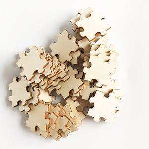 Rompecabezas de Madera en Blanco de 50 Piezas, Rompecabezas Grandes de Forma Libre sin Terminar, Rompecabezas de Madera Natural para Niños, Decoración para Bebés - Product Image 3