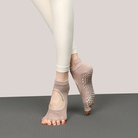 Chaussettes de yoga légères Bioserica Era Summer, chaussettes à cinq doigts, chaussettes de pilates antidérapantes, chaussettes de sport professionnelles à orteils séparés