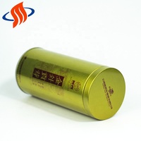 Emballage liquide lingot de toiture tube d'étain emballage tablette d'encens boîtes de café vides peut thé en métal rond barre d'or boîte en fer blanc doré