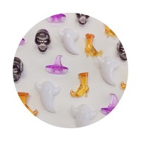 500g Halloween Miniatur Ornament Mini Acryl Kunststoff Kürbis Ghost Dolls Desktop DIY Fee Garten Miniaturen Dekoration
