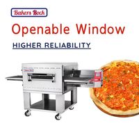 Four à pizza à convoyeur à technologie d'air chaud commercialisé, utilisé pour la cuisson de pizzas, de toasts et de pains dans la chaîne alimentaire.