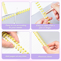 Bobines de reliure en spirale en plastique colorées épines de reliure de peigne pour les fournitures scolaires de bureau de fichier de Document d'affaires d'étudiant