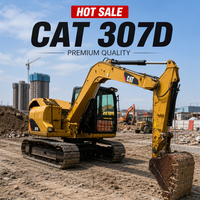 Mini-excavatrice compacte Cat 307 de 7 tonnes, économe en énergie, puissance stable, excavatrice hydraulique pour projets multi-ingénierie