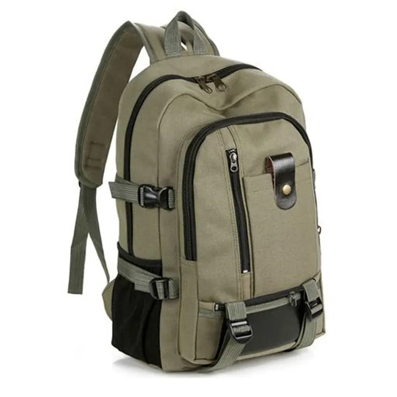 2023 Factory New Arrival Men Backpack Casual Travel Back Pack Vintage Canvas Large Capacity Students Backpack Bag