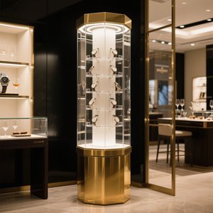 Đứng đồng hồ bán lẻ được xếp hạng hàng đầu tích hợp với người giữ đồng hồ quầy và trưng bày đồng hồ | tất cả trong một cho màn hình quầy cửa hàng - Product Image 1