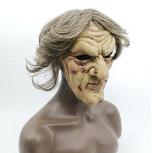 Méchant classique vieille sorcière fantôme fantôme Festival délicat masque Halloween fête habiller <span class=keywords><strong>brune</strong></span> sorcière Latex couvre-chef - Product Image 5