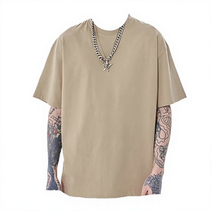 T-shirt décontracté élégant pour hommes, en coton de qualité supérieure, à manches courtes, col rond, coupe ample, respirant, doux, confortable, mode streetwear - Product Image 5
