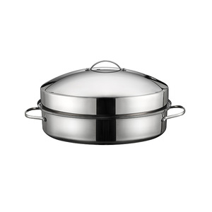 Olla de vapor Ovalada <span class=keywords><strong>para</strong></span> cocina, olla <span class=keywords><strong>para</strong></span> asar <span class=keywords><strong>pavo</strong></span> de acero inoxidable, bandeja <span class=keywords><strong>para</strong></span> hornear con tapa y estante <span class=keywords><strong>para</strong></span> cocinar <span class=keywords><strong>pavo</strong></span>, pollo, verduras - Product Image 4