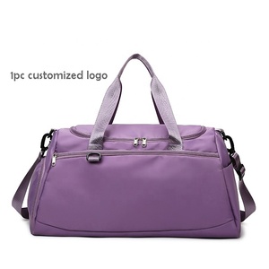 Custom logo New Large Capacity Independent <strong>Shoes</strong> <strong>Compartment</strong> Sports Gym <strong>Bag</strong> Short Business Travel Luggage <strong>Bag</strong> for Female - Product Image 3