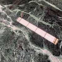 Table basse en marbre vert moderne et minimaliste, mobilier en pierre de luxe haut de gamme pour villa, hôtel, projet commercial