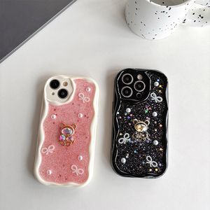 Funda <span class=keywords><strong>para</strong></span> Teléfono con Lazo de Lentejuelas, Brillantina y Pedrería <span class=keywords><strong>para</strong></span> <span class=keywords><strong>iPhone</strong></span> 17 Pro Max 15 <span class=keywords><strong>Plus</strong></span> 14 13 12 11 16 - Product Image 5