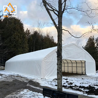 Abri de stockage en PVC imperméable 18x30m, grande taille, facile à assembler, best-seller, avec double treillis en acier