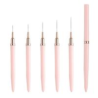 Offre Spéciale – Lot de 5 Pinceaux de Peinture Professionnels MJ Tech Art à Manche en Bois et Poils en Nylon pour Nail Art