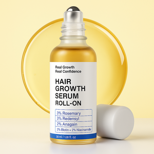 성장 촉진에 맞춤형 로고 헤어 롤 두피 혈청 보습 건강한 로즈마리 모발 성장 세럼 롤 온 - Product Image 1