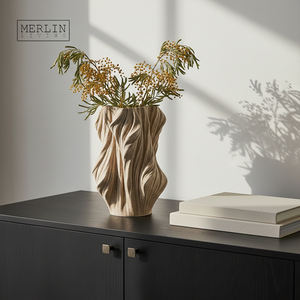 <span class=keywords><strong>Merlin</strong></span> Living : Grand Vase Imprimé 3D Forme Irrégulière, Décoration Nordique pour la Maison – Céramique de Chaozhou, Personnalisation en Gros OEM/ODM - Product Image 2
