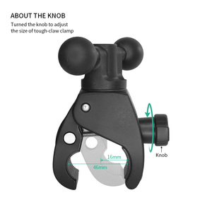 ที่ยึดจอภาพคู่แบบปลดเร็ว Tough-Claw Clip สำหรับจักรยาน มอเตอร์ไซค์ ที่ยึดโทรศัพท์มือถือ ที่วางโทรศัพท์สำหรับกล้อง Gopro/Action Camera - Product Image 6