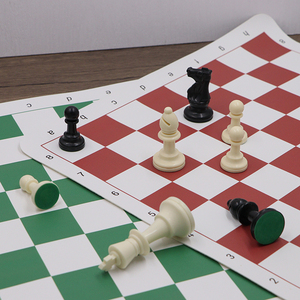 PU da cờ vua trò chơi Mat quốc tế Bàn Cờ giáo dục Hội Đồng Quản trị trò chơi di động và có thể gập lại cho bàn cờ người mới bắt đầu du lịch - Product Image 2